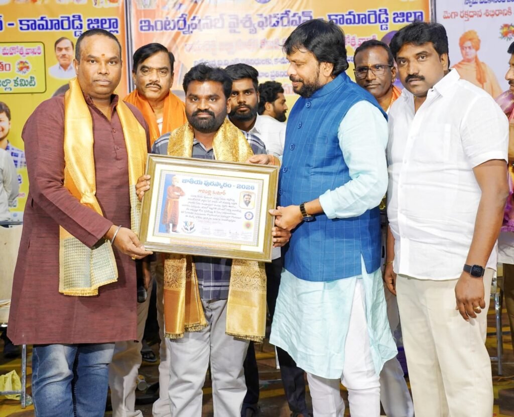 రక్తదాత గాలిపెల్లి కుమార్ కు జాతీయ పుష్కారం