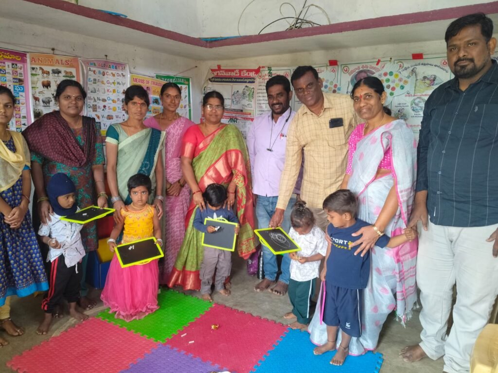 చెప్యాల అంగన్వాడి కేంద్రంలో వసంత పంచమి వేడుకలు