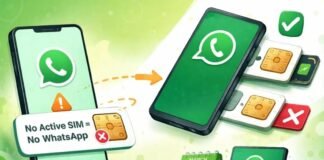 మొబైల్లో సిమ్ లేకపోతే.. వాట్సాప్ పనిచేయదు