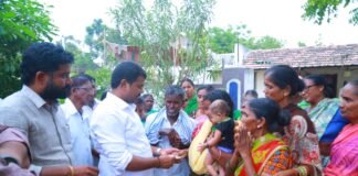 పలువురిని పరామర్శించి ఆర్థిక సాయం చేసిన ఎమ్మెల్యే