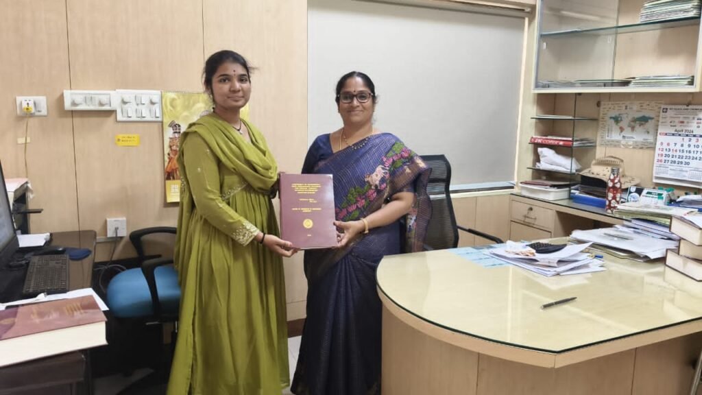 డాక్టరేట్ పొందిన మీసాల శ్రీజ