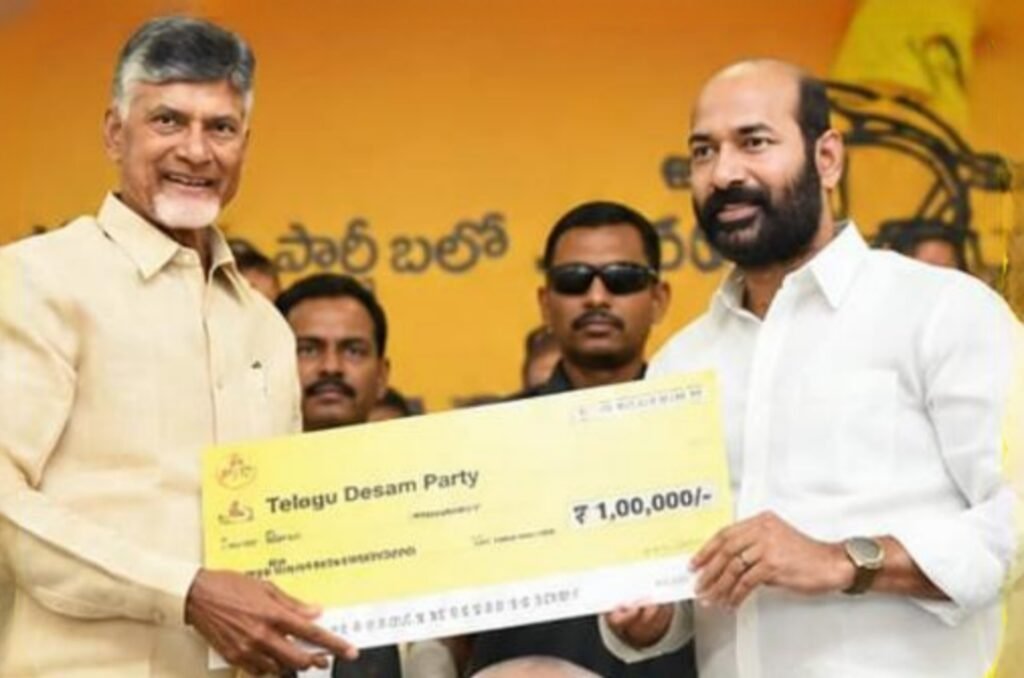 మహానాడు వేదికగా లక్ష రూపాయల విరాళం ప్రకటించిన వనమా వాసు