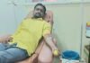 తెలుగుదేశం పార్టీ అభిమాని రక్తదానం