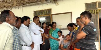మృతుల కుటుంబాలను పరామర్శించిన మంత్రి అడ్లూరి
